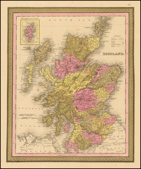 80-Scotland Map By Henry Schenk Tanner