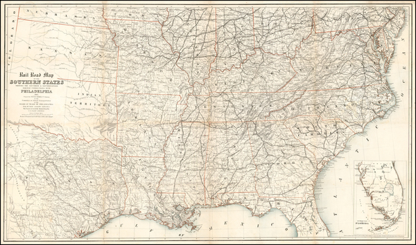 34-United States, South, Southeast, Texas, Midwest, Plains and Southwest Map By P.S. Duval