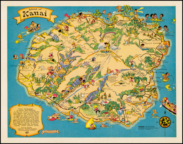 91-Hawaii and Hawaii Map By Ruth Taylor White