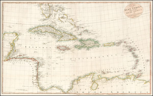 8-Florida, Mexico, Caribbean and Central America Map By John Andrews