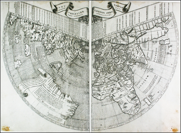 89-World, World, South America and America Map By Johannes Ruysch