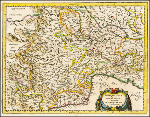 89-Italy Map By Matthaus Merian