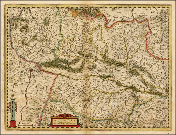 37-Switzerland, France and Germany Map By  Gerard Mercator