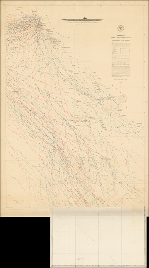 71-Mexico, Baja California and California Map By Matthew Fontaine Maury