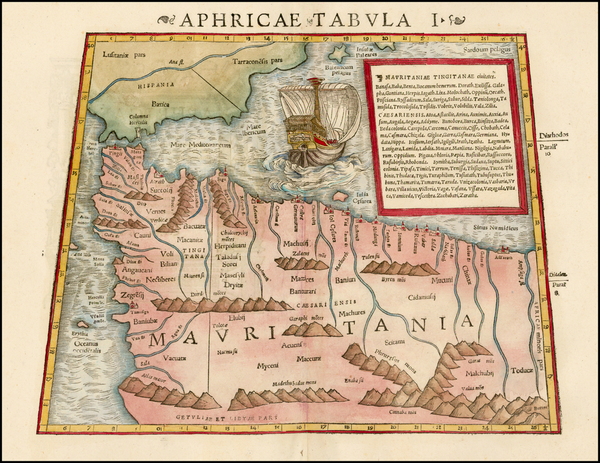 2-Spain and North Africa Map By Sebastian Munster