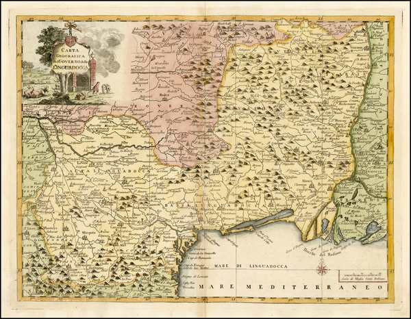 100-France Map By Giambattista Albrizzi