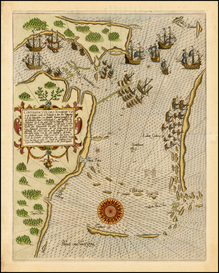 96-Southeast Asia Map By Theodor De Bry