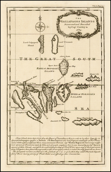 97-South America and Pacific Map By Emanuel Bowen