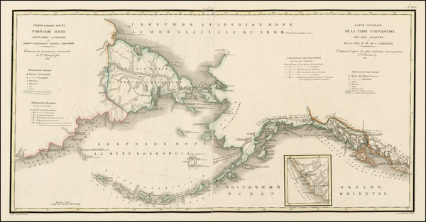 3-Alaska, Russia in Asia and Canada Map By Vasilii Petrovich Piadyshev