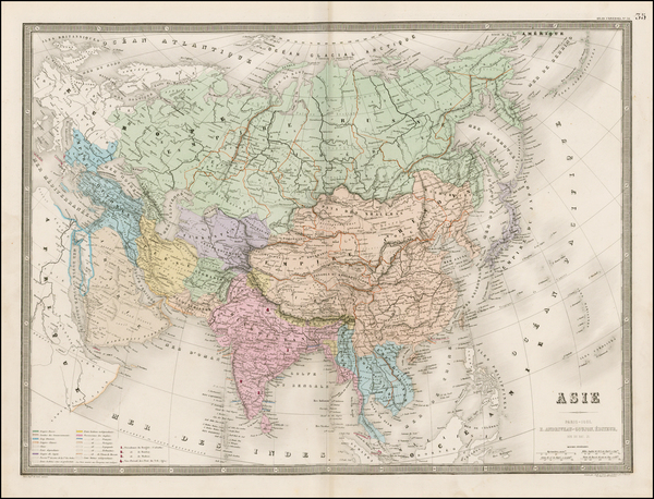 78-Asia and Asia Map By J. Andriveau-Goujon