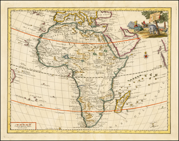 36-Africa and Africa Map By Giambattista Albrizzi