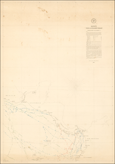 66-Mexico, Central America and South America Map By Matthew Fontaine Maury