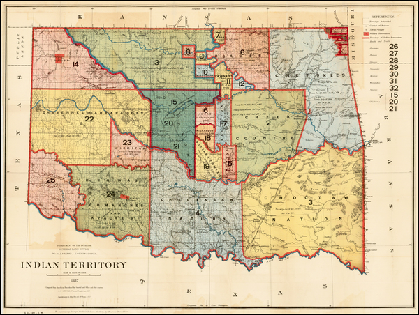 8-Plains and Southwest Map By U.S. General Land Office