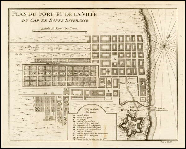 5-South Africa Map By Jacques Nicolas Bellin