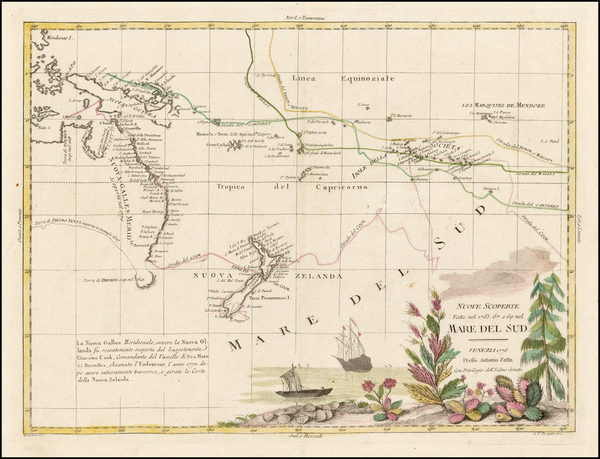 55-Australia & Oceania, Pacific, Australia, Oceania and New Zealand Map By Antonio Zatta