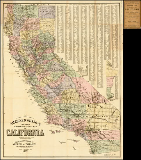 42-California Map By Amerine & Willson