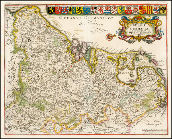 78-Netherlands Map By Matthaus Merian