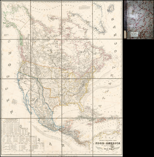 53-Texas and North America Map By Albrecht Platt