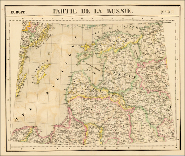 54-Poland, Russia, Baltic Countries and Scandinavia Map By Philippe Marie Vandermaelen