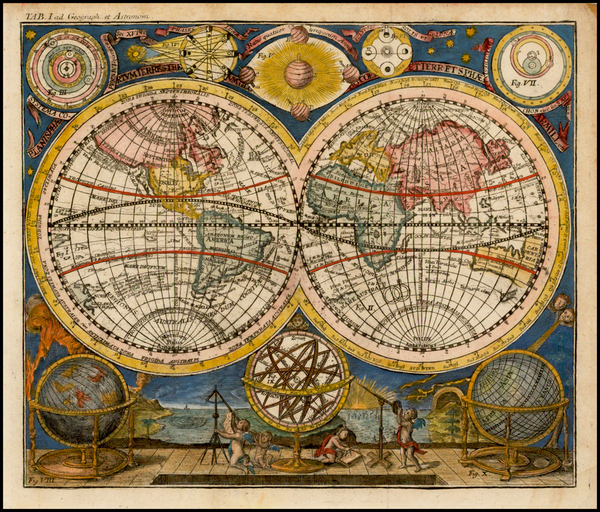 48-World, World and Celestial Maps Map By L Steinberger