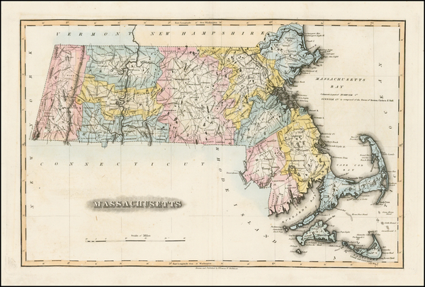 12-Massachusetts Map By Fielding Lucas Jr.