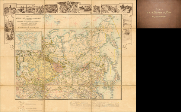 88-Polar Maps, Russia, Central Asia & Caucasus and Russia in Asia Map By Eduard Avraamovich Ko