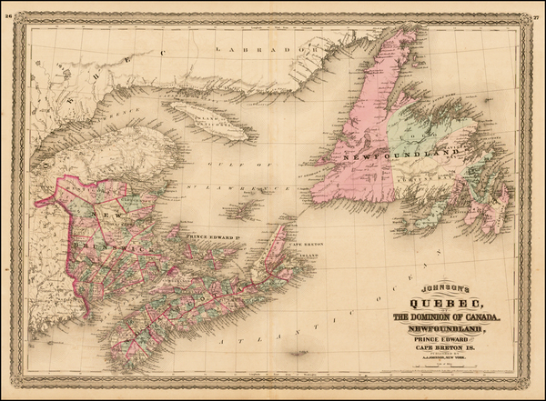 69-Canada Map By Alvin Jewett Johnson