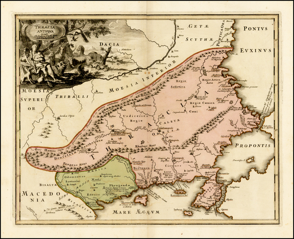 9-Bulgaria, Turkey and Greece Map By Johann Christoph Weigel