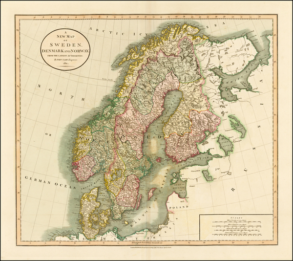 57-Scandinavia Map By John Cary