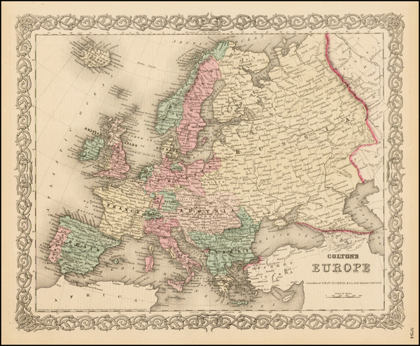 26-Europe and Europe Map By G.W.  & C.B. Colton