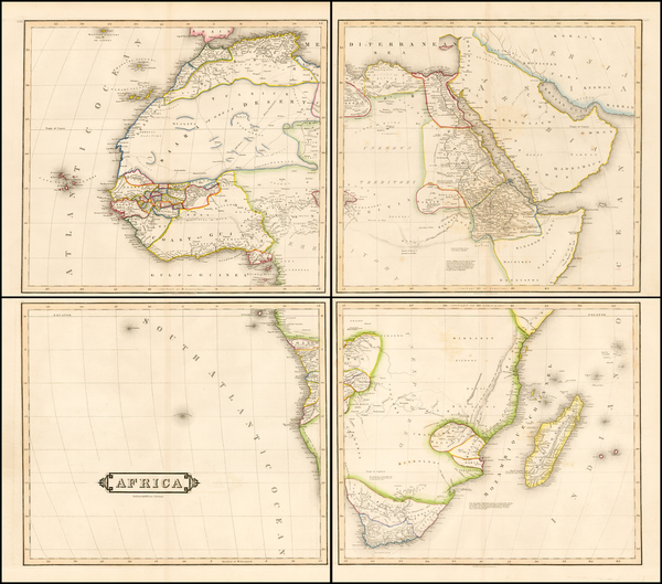 27-Africa and Africa Map By W. & D. Lizars