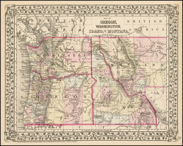 11-Plains and Rocky Mountains Map By Samuel Augustus Mitchell Jr.