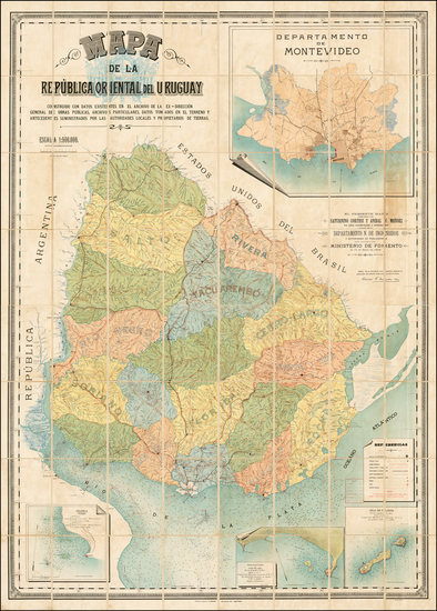 39-South America Map By Saturnino Cortesi  &  Anibal C. Mendez