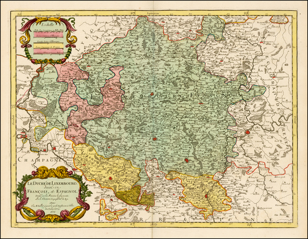 2-Luxembourg Map By Alexis-Hubert Jaillot