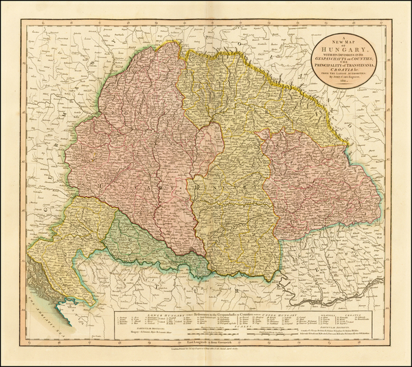 6-Hungary, Romania, Czech Republic & Slovakia and Balkans Map By John Cary