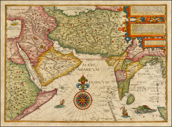 37-Indian Ocean, India, Central Asia & Caucasus, Middle East and East Africa Map By Jan Huygen