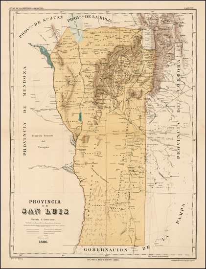 75-South America and Argentina Map By Guillermo Kraft