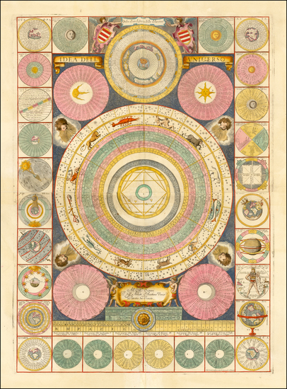 49-Celestial Maps and Curiosities Map By Vincenzo Maria Coronelli