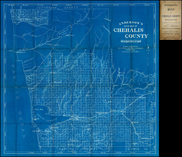 96-Washington Map By O.P. Anderson Map & Blue Print Company