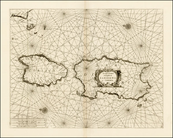 91-France, Italy and Balearic Islands Map By Vincenzo Maria Coronelli