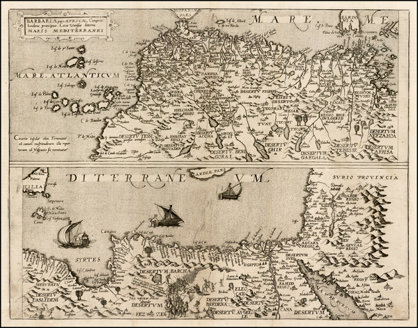 3-Egypt and North Africa Map By Gerard de Jode