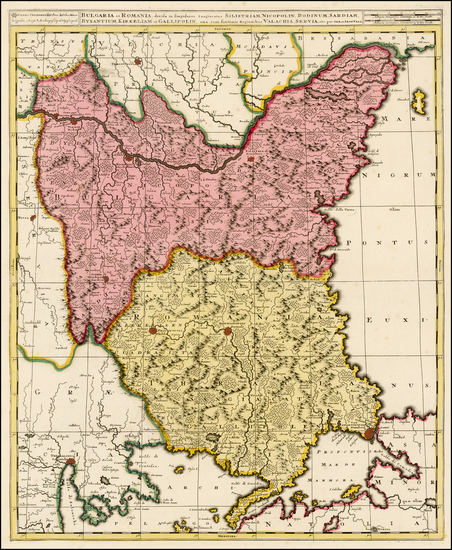 94-Romania and Turkey Map By Gerard & Leonard Valk