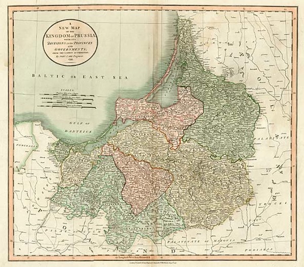 95-Europe, Poland, Baltic Countries and Germany Map By John Cary