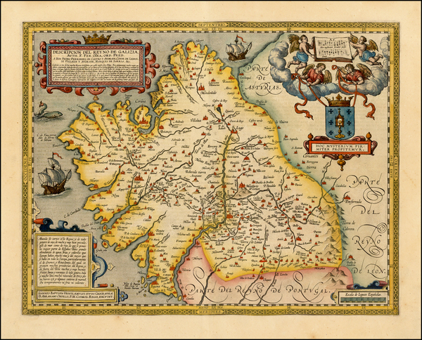 39-Spain Map By Abraham Ortelius