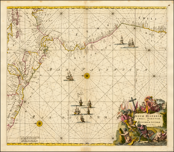 91-Mexico, Central America and South America Map By Frederick De Wit