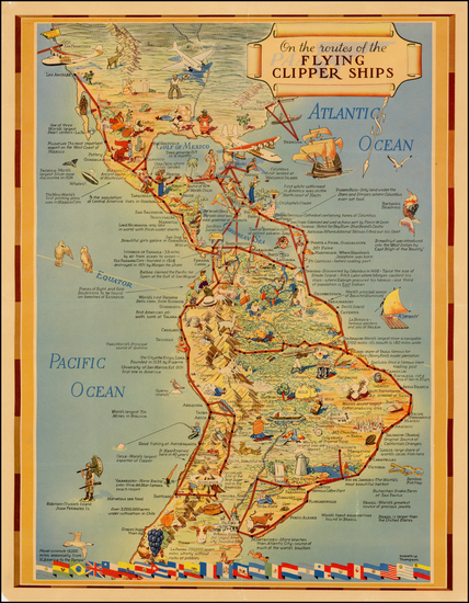 27-North America, South America and America Map By Kenneth W. Thompson