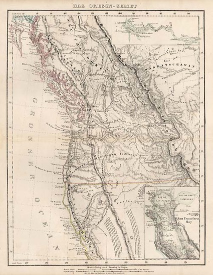 28-Rocky Mountains, California and Canada Map By Carl Flemming