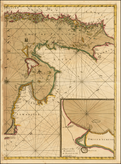 23-Poland, Russia, Baltic Countries and Scandinavia Map By John Seller