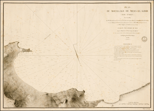 73-North Africa Map By Depot de la Marine