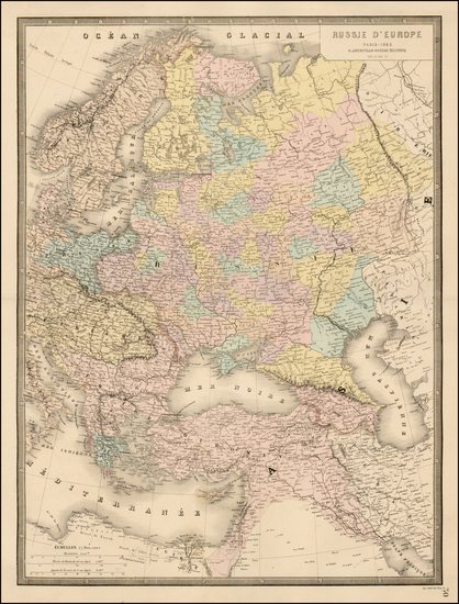 77-Russia Map By J. Andriveau-Goujon